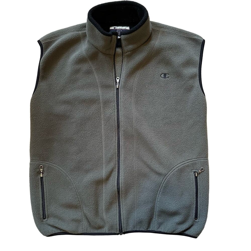 Champion Brand Green Full Zipper Vintage Vest Men’s Size XXL